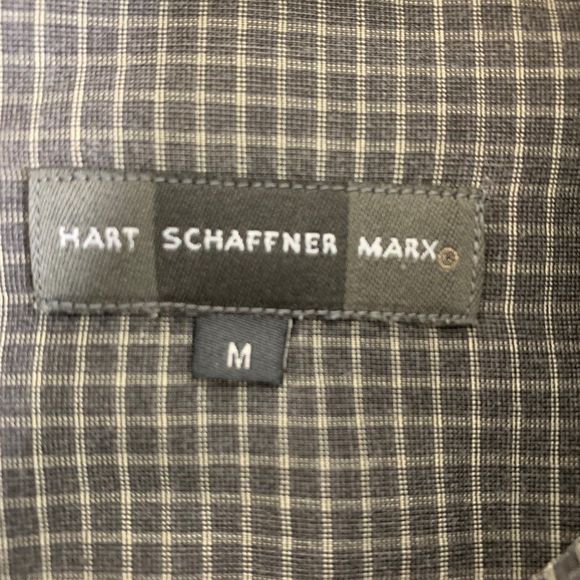 Mens Vintage Y2K Hart Schaffner Marx Shirt M Italy Plaid Classic Oversize 3859 - Picture 9 of 10